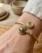 Brazalete de Latón con Labradorita | Magia e Intuición