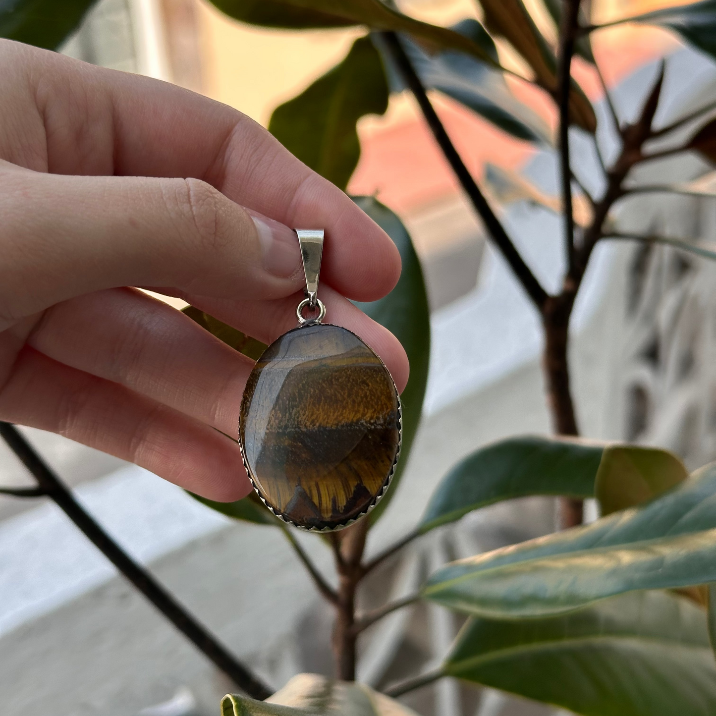 Dije Ojo de Tigre Natural - Protección y Confianza
