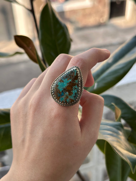 Anillo ajustable de Crisocola