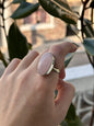 Anillo ajustable de cuarzo rosa