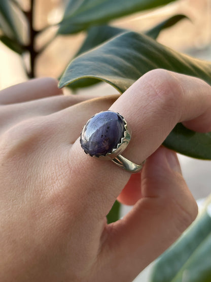 Anillo ajustable de Rubí Estrella