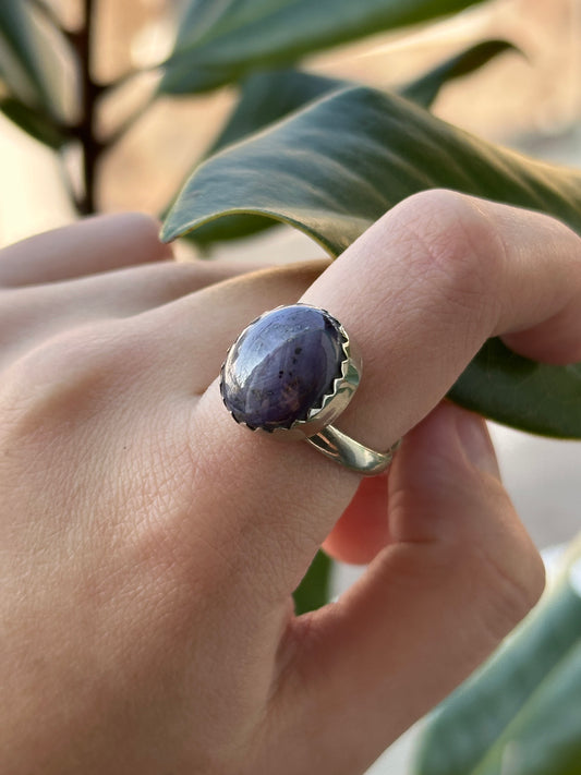 Anillo ajustable de Rubí Estrella