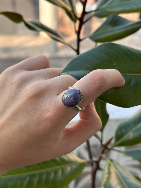 Anillo ajustable de Rubí Estrella