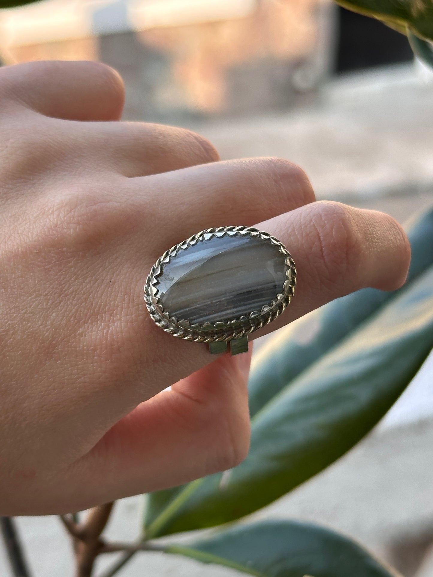 Anillo ajustable de Ágata