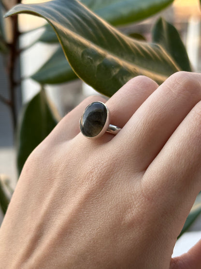 Anillo ajustable de Labradorita