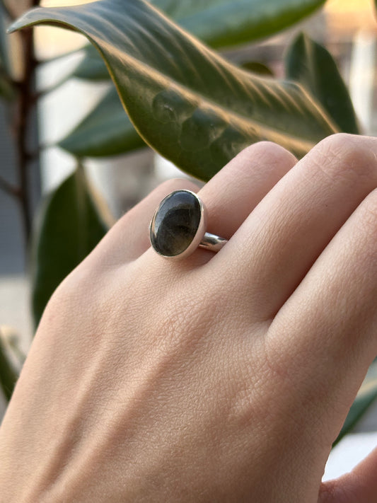 Anillo ajustable de Labradorita