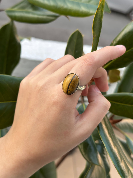 Anillo ajustable de Ojo de Tigre