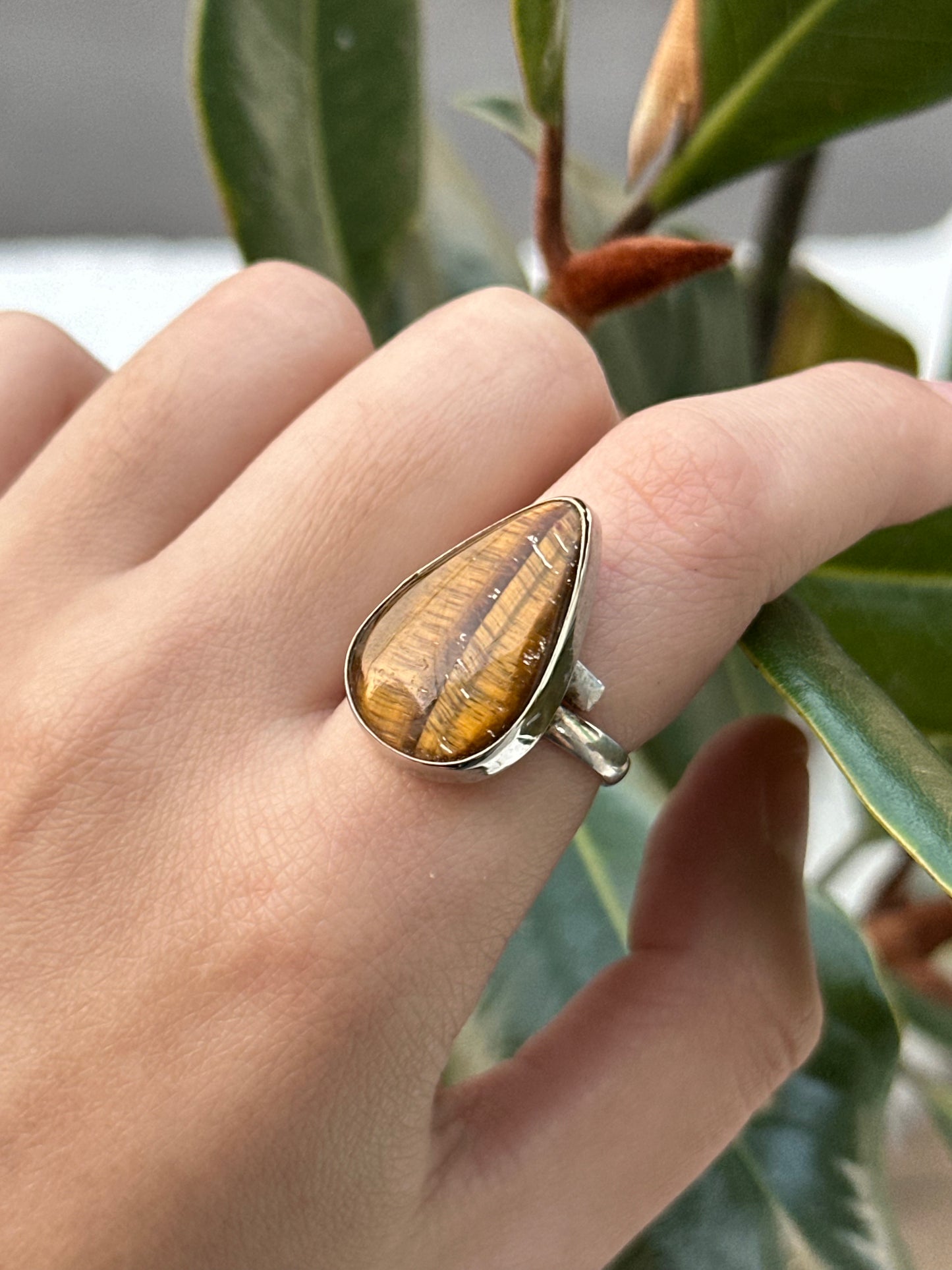 Anillo ajustable de  Ojo de Tigre