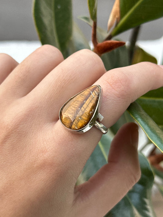 Anillo ajustable de  Ojo de Tigre
