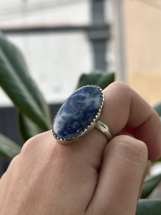 Anillo ajustable de Sodalita