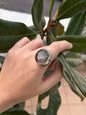 Anillo ajustable de Cuarzo Rutilado redondo