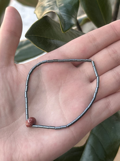Pulsera Hematita con Cuarzos Naturales