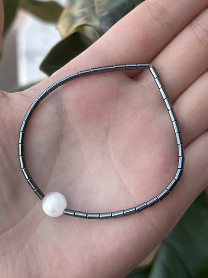 Pulsera Hematita con Cuarzos Naturales