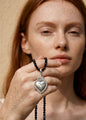 Collar de Ónix con Dije Sagrado Corazón - Joyería Fina