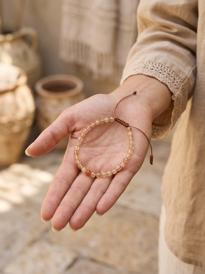 Pulsera Ajustable · Citrino 4mm