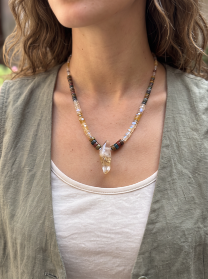 Collar · Citrino & Mokaita