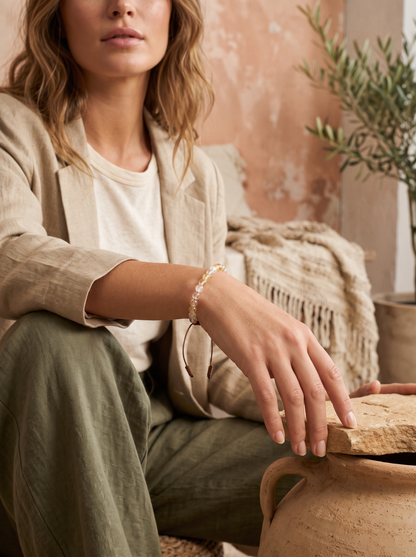 Pulsera Ajustable · Citrino 4mm