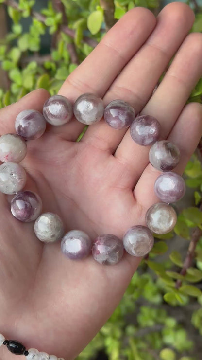 Pulsera Ajustable de Lepidolita | Calma y Equilibrio Emocional