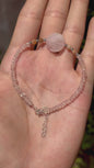 Pulsera de Cuarzo Rosa, Hematita y Piedra Sol